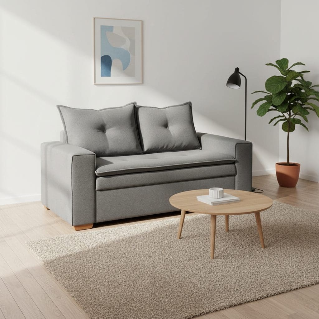 Sofá 2 Lugares Fixo Vezzo Le Mans - 1.50m - Veludo Cinza