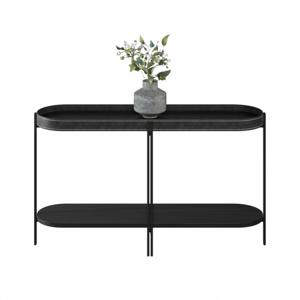 Aparador Toledo Preto 1.39m - Estrutura em MDP/MDF e 4 Pés