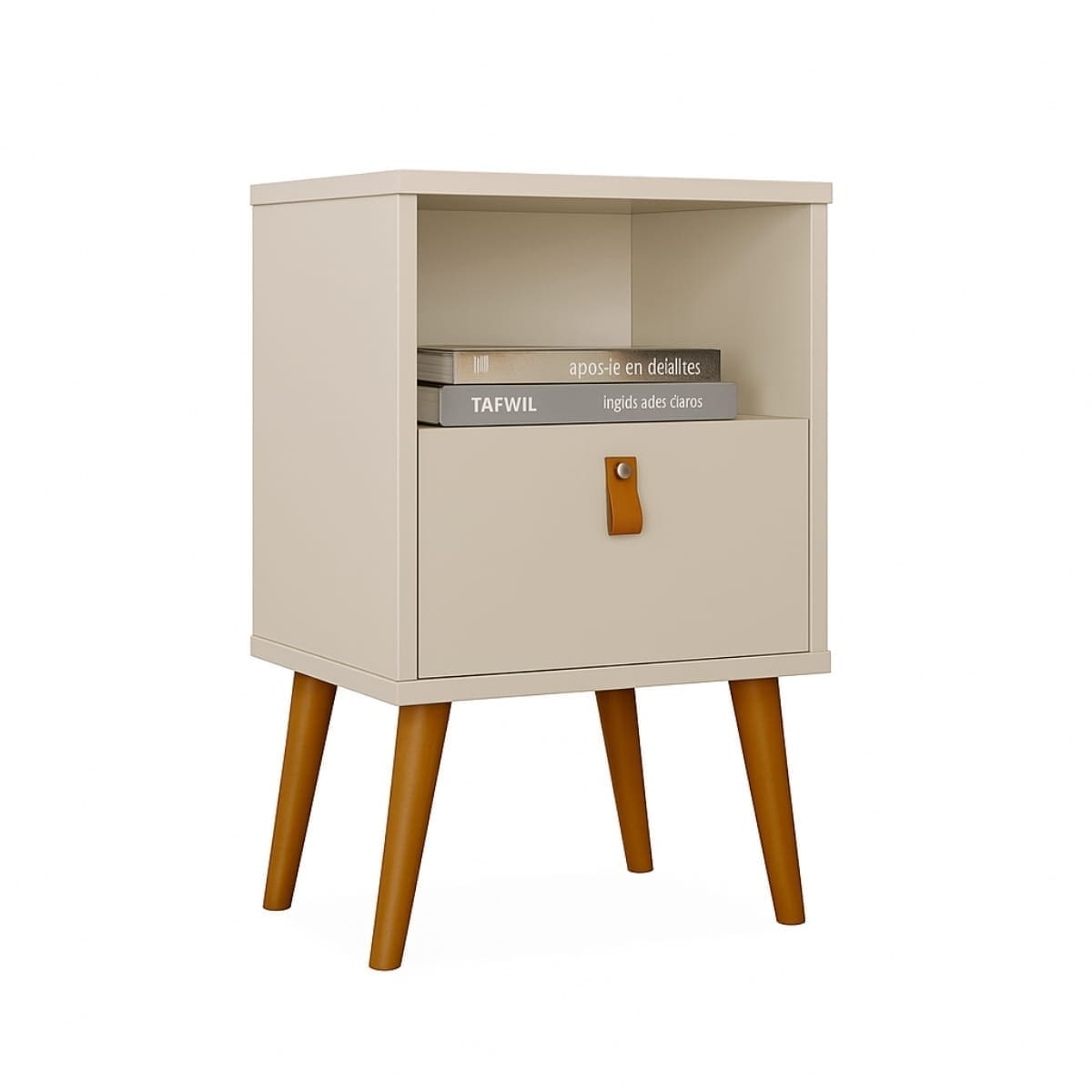 Mesa de Cabeceira Búzio - 1 Gaveta - Off White