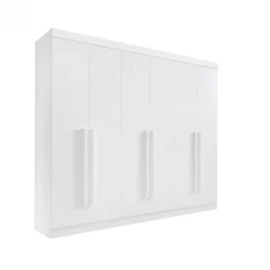 Guarda-Roupa Casal Da Vinci Plus - 6 Portas, 6 Gavetas, 100% MDF - 2.75m - Branco