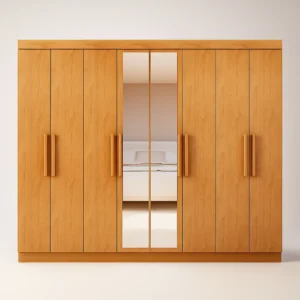 Guarda-Roupa Casal 8 Portas Bravo Easy Slim - 4 Gavetas - 2.36m - Amendoa