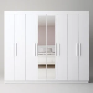 Guarda-Roupa Casal 8 Portas Bravo Easy Slim - 4 Gavetas - 2.36m - Branco