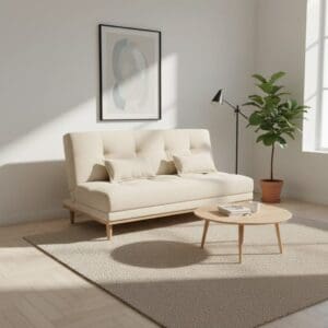 Sofá-Cama Madrid - 1.82m - Espuma D26 - Linho Bege Acinzentado