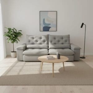 Sofá Retrátil e Reclinável Havana - 2.90m - Linho Cinza