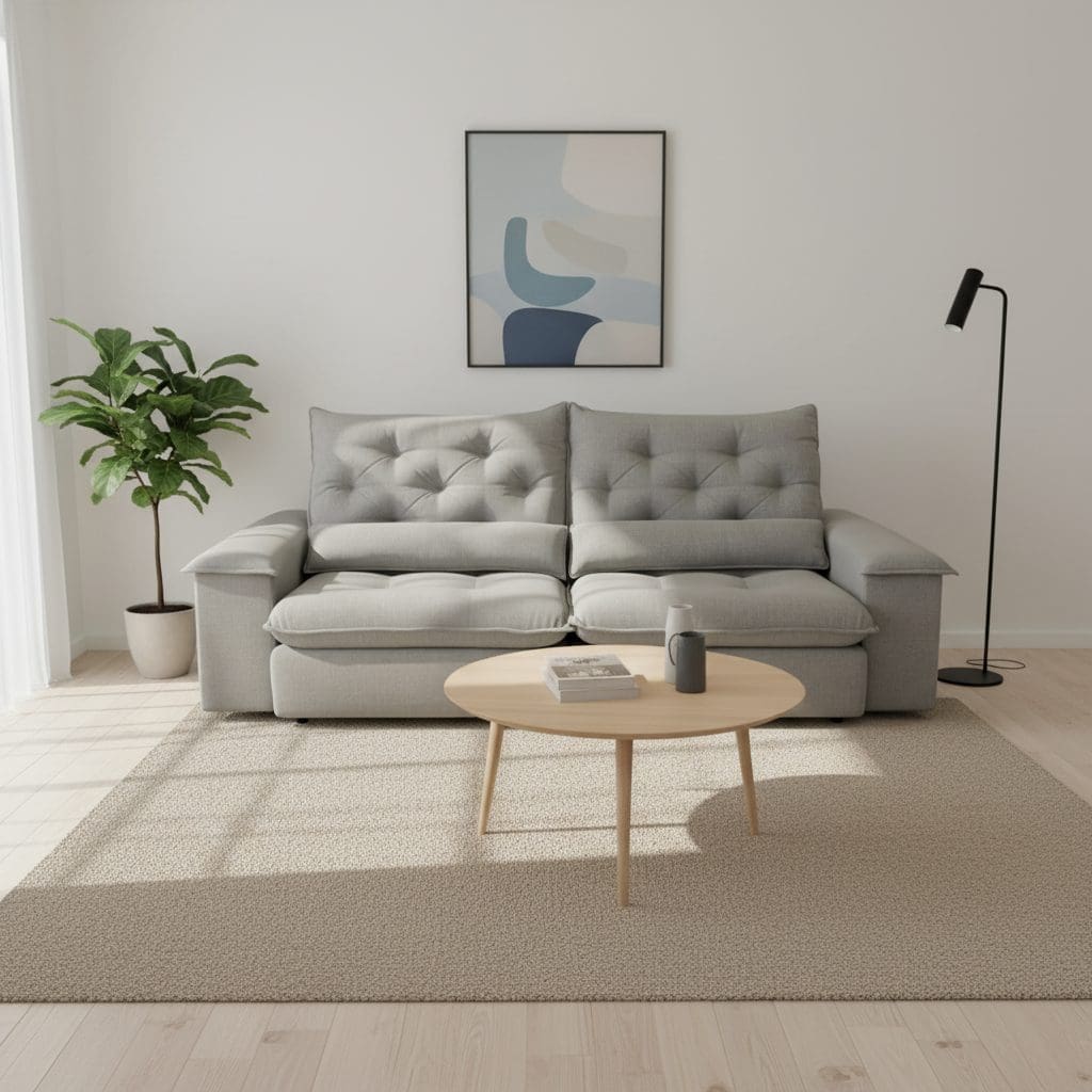 Sofá Retrátil e Reclinável Havana - 2.90m - Linho Cinza