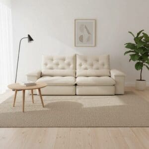 Sofá Retrátil e Reclinável Havana - 2.90m - Linho Cru