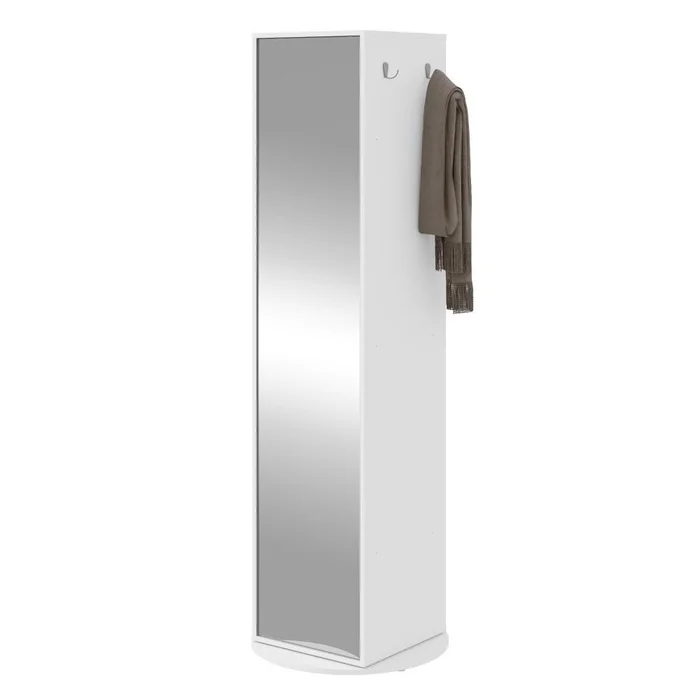 Sapateira Giratoria Com Espelho Milly 0.60m - Branco
