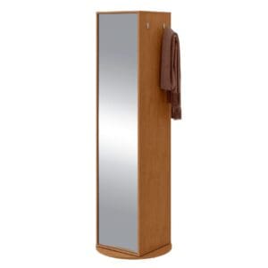 Sapateira Giratoria Com Espelho Milly 0.60m - Amendoa