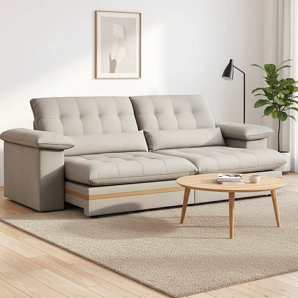 Sofá Retrátil e Reclinável Porto - Veludo Cinza Claro - 2.90m