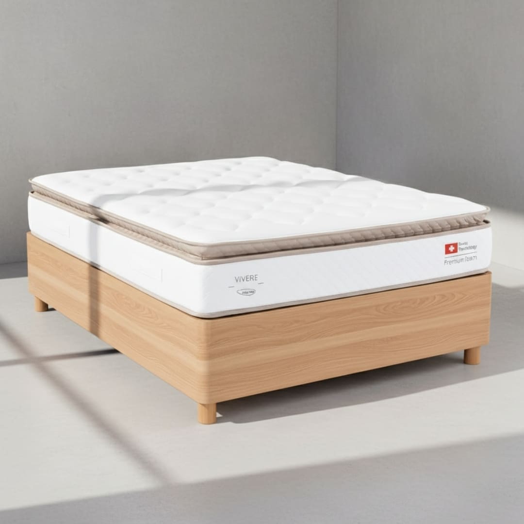 Colchão Queen York - Molas Ensacadas - Pillow Top One Side - Malha Aloe Vera - 158x1.98m - BOX NÃO INCLUSO