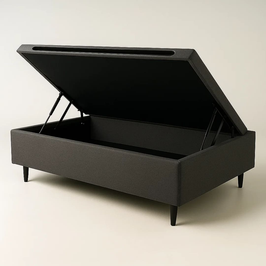 Box Baú Solteiro Itália - Cinza