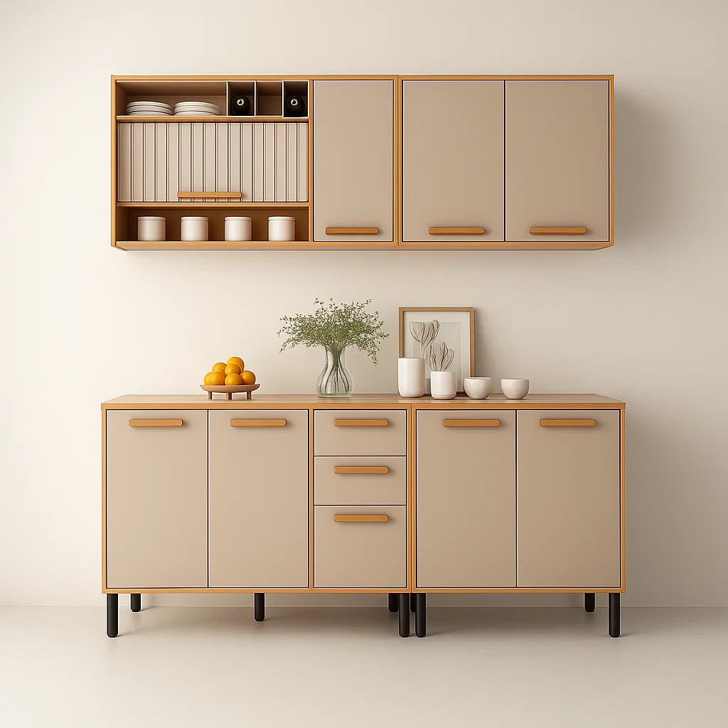 4 Peças - 2.00m - Cinamomo com Off White