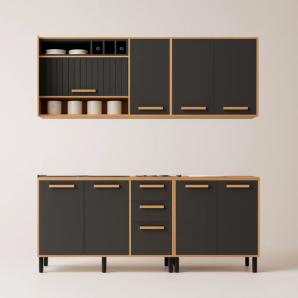 4 Peças - 2.00m - Cinamomo com Grafite