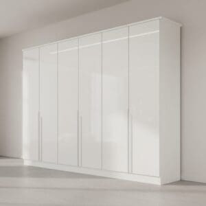 Guarda-Roupa Casal Bianca - 6 Portas - 6 Gavetas - 100% MDF - 2.30m - Branco