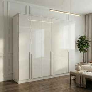 Guarda-Roupa Casal Bianca - 6 Portas - 6 Gavetas - 100% MDF - 2.30m - Branco