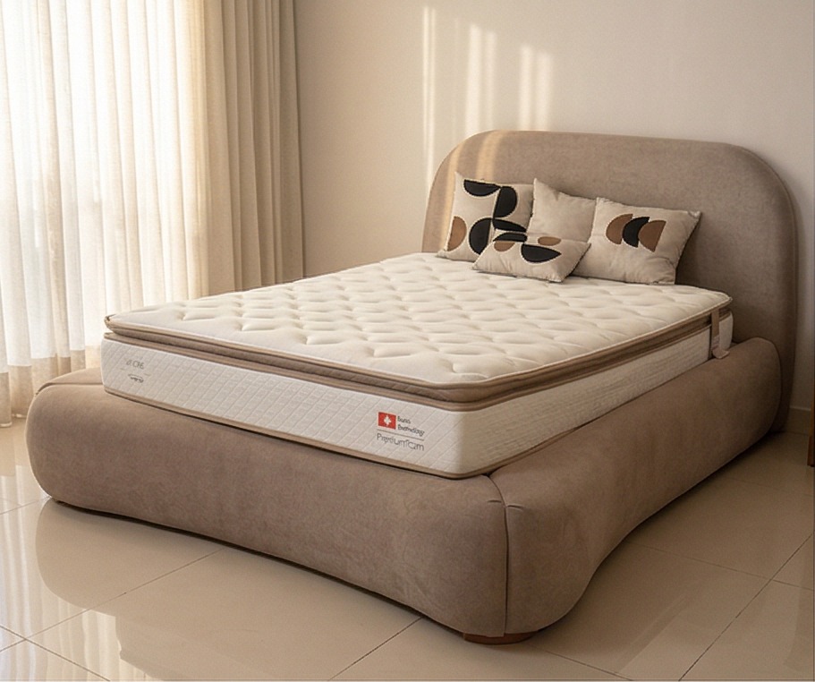 Colchão Casal York – Molas Ensacadas – Pillow Top One Side – Malha Aloe Vera – 138x188x29 cm | BOX NÃO INCLUSO