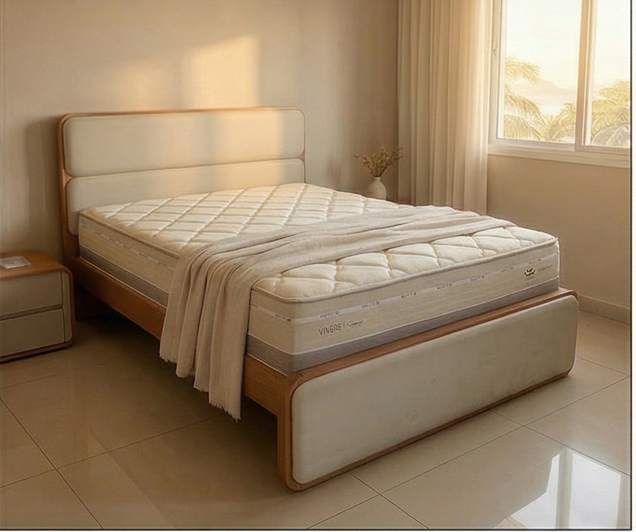 Colchão Casal Vegas Vivere – Molas Maxspring – Pillow Top One Side – EcoSpuma® – 138x188x33 cm | BOX NÃO INCLUSO