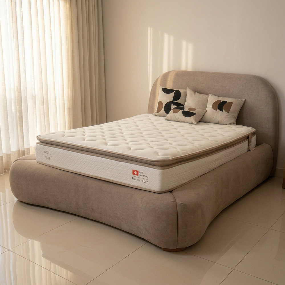 Colchão Queen York - Molas Ensacadas - Pillow Top One Side - Malha Aloe Vera - 158x1.98m - BOX NÃO INCLUSO